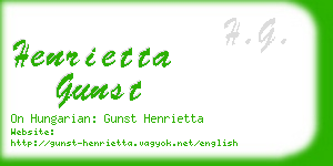 henrietta gunst business card